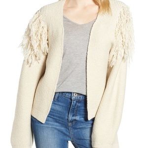Fringe Shoulder Detail Cardigan *NWOT*